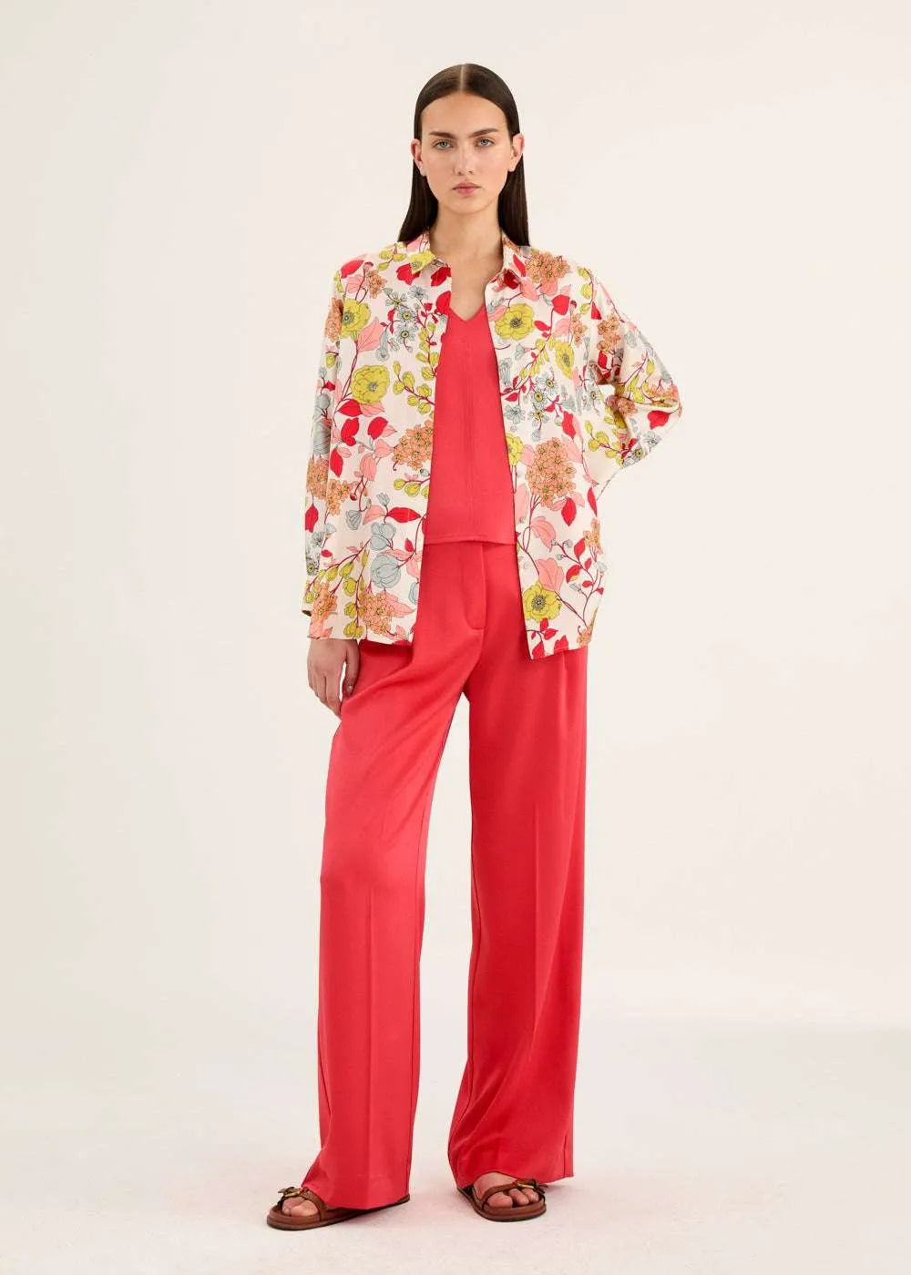 Rosso 35 silk floral print shirt S7082B