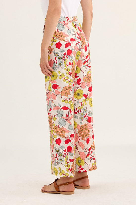Rosso 35 silk floral print trousers S7092P
