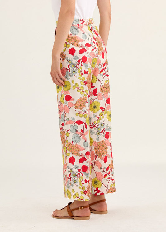 Rosso 35 silk floral print trousers S7092P