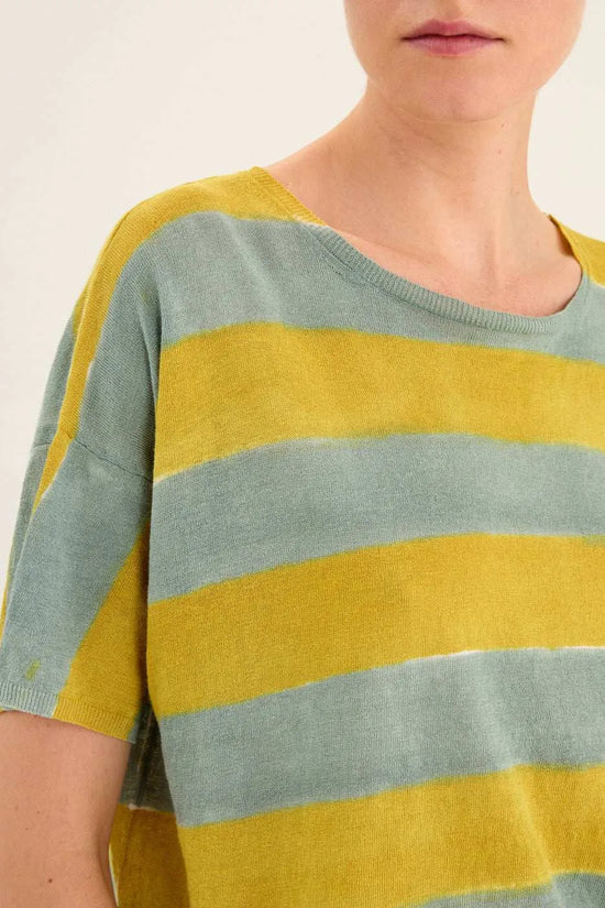 Rosso 35 fine knit stripe sweater S7105MG