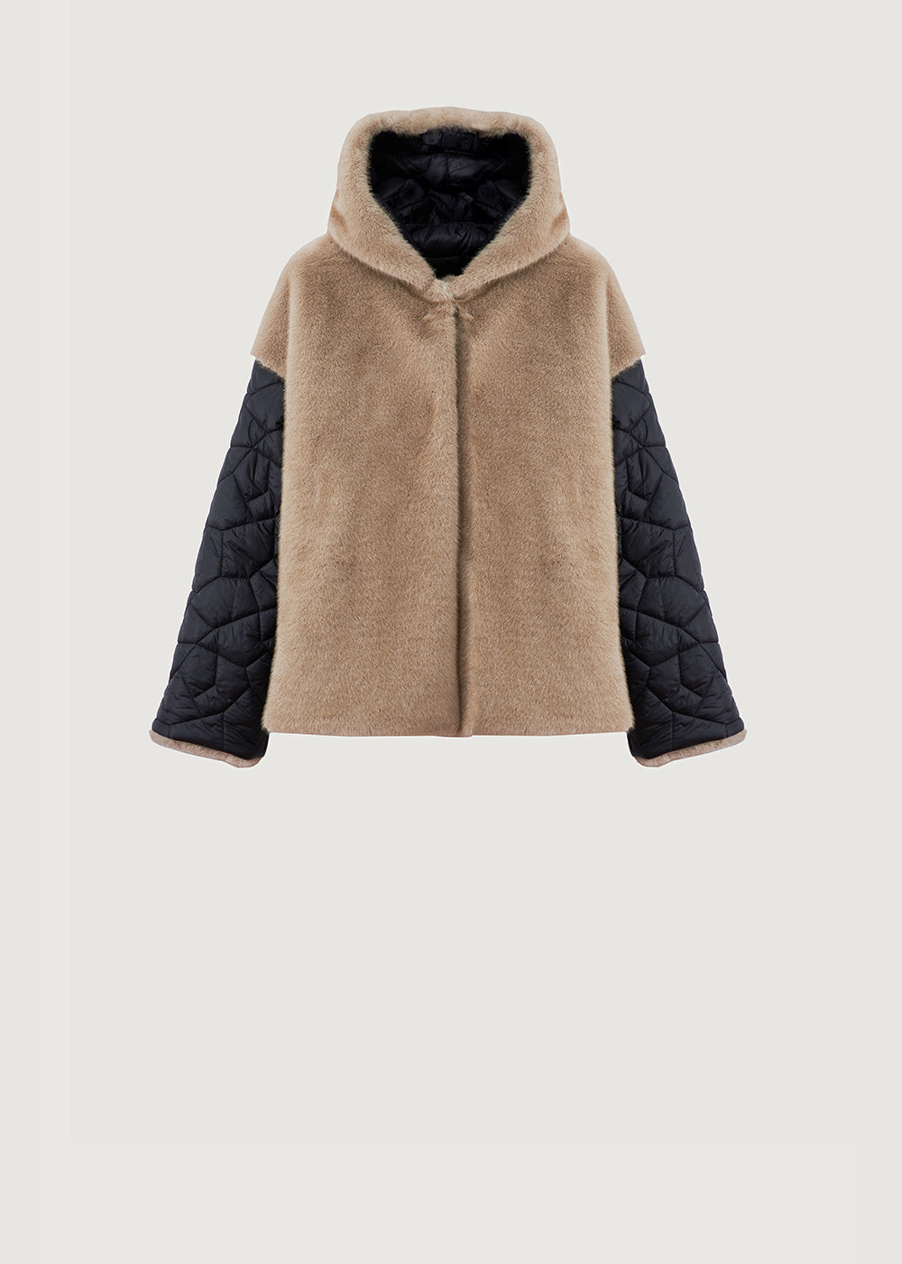 Rosso 35 quilted faux fur coat S7147a