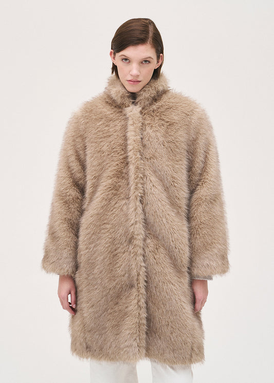 Rosso 35 faux fur coat S7150a