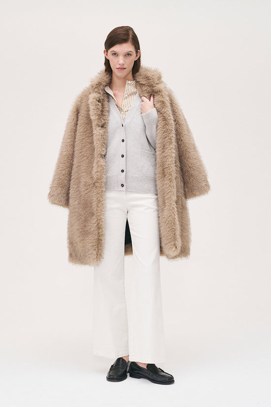Rosso 35 faux fur coat S7150a