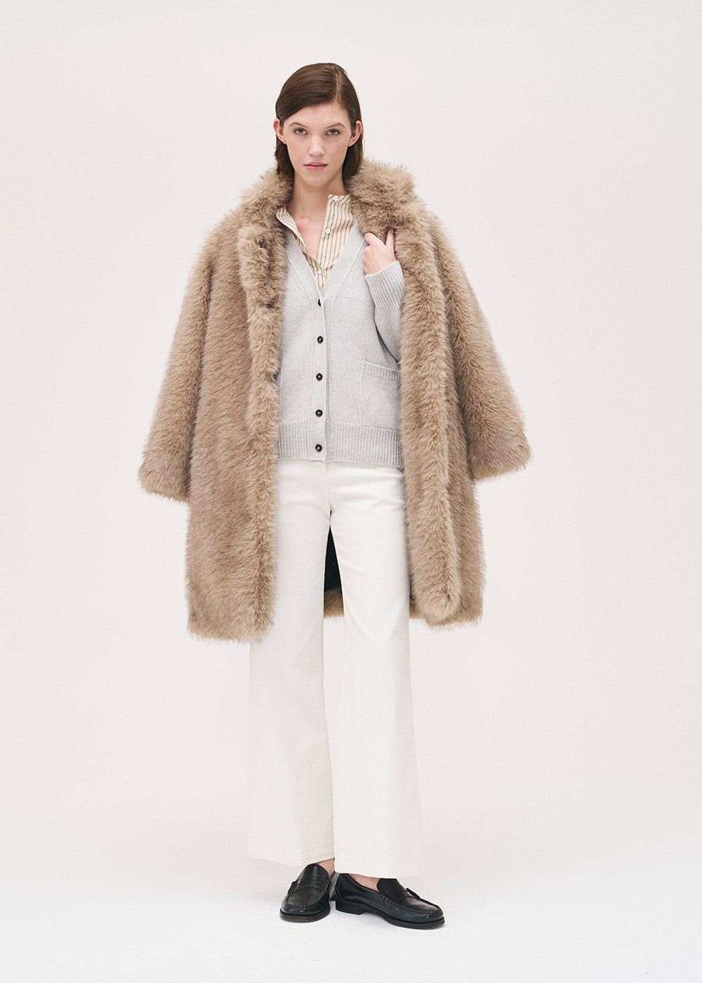 Rosso 35 faux fur coat S7150a