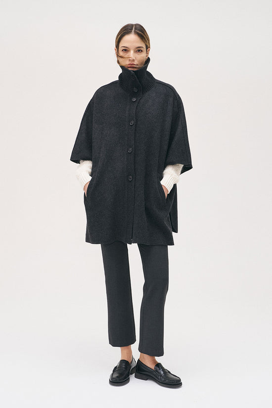 Rosso 35 boiled wool cape S7179a
