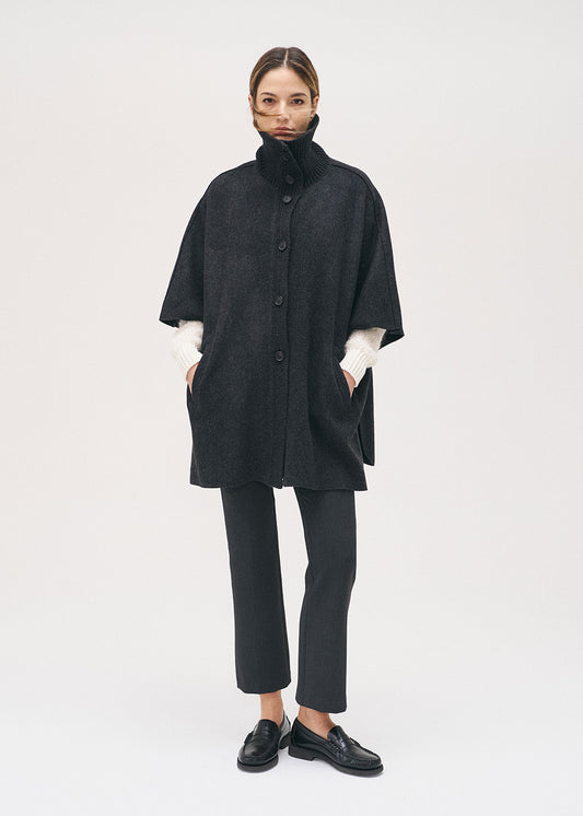 Rosso 35 boiled wool cape S7179a