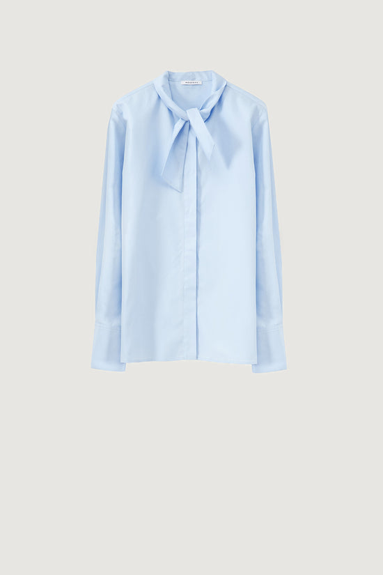 Rosso 35 knotted tie shirt S7232b-LIGHT BLUE