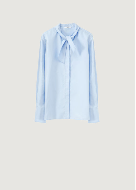 Rosso 35 knotted tie shirt S7232b-LIGHT BLUE