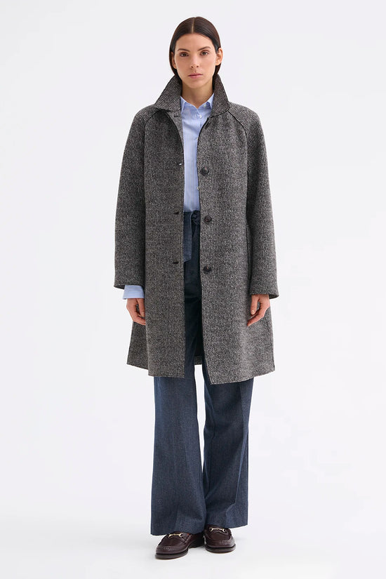 Rosso 35 Brown Felted Wool Coat with Raglan Sleeve 