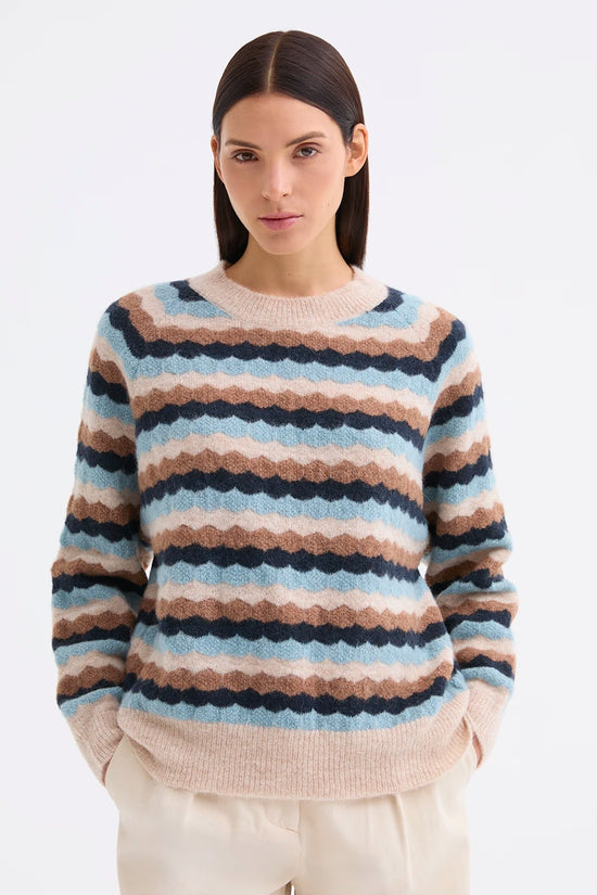 Rosso 35 Multi-Coloured Crew-Neck Alpaca Sweater