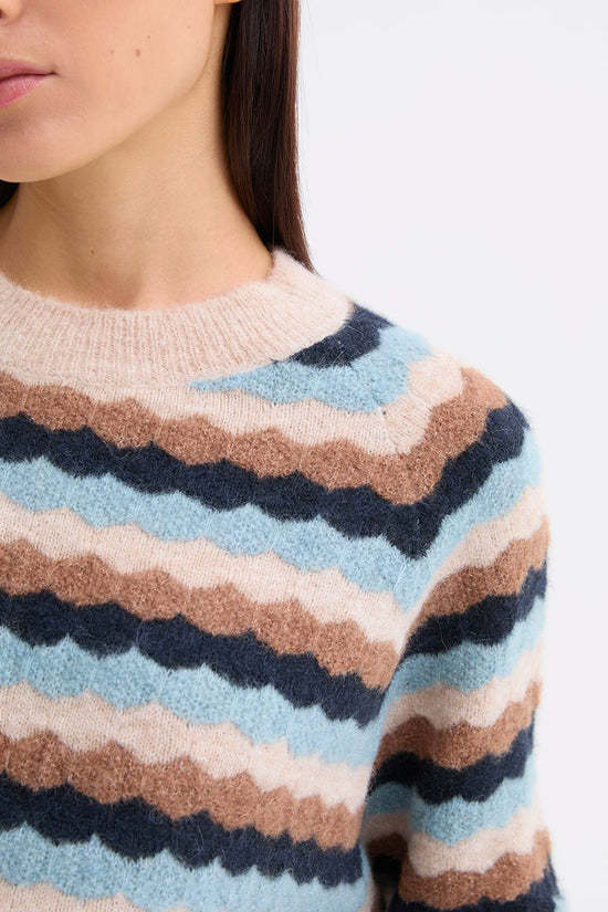 Rosso 35 Multi-Coloured Crew-Neck Alpaca Sweater