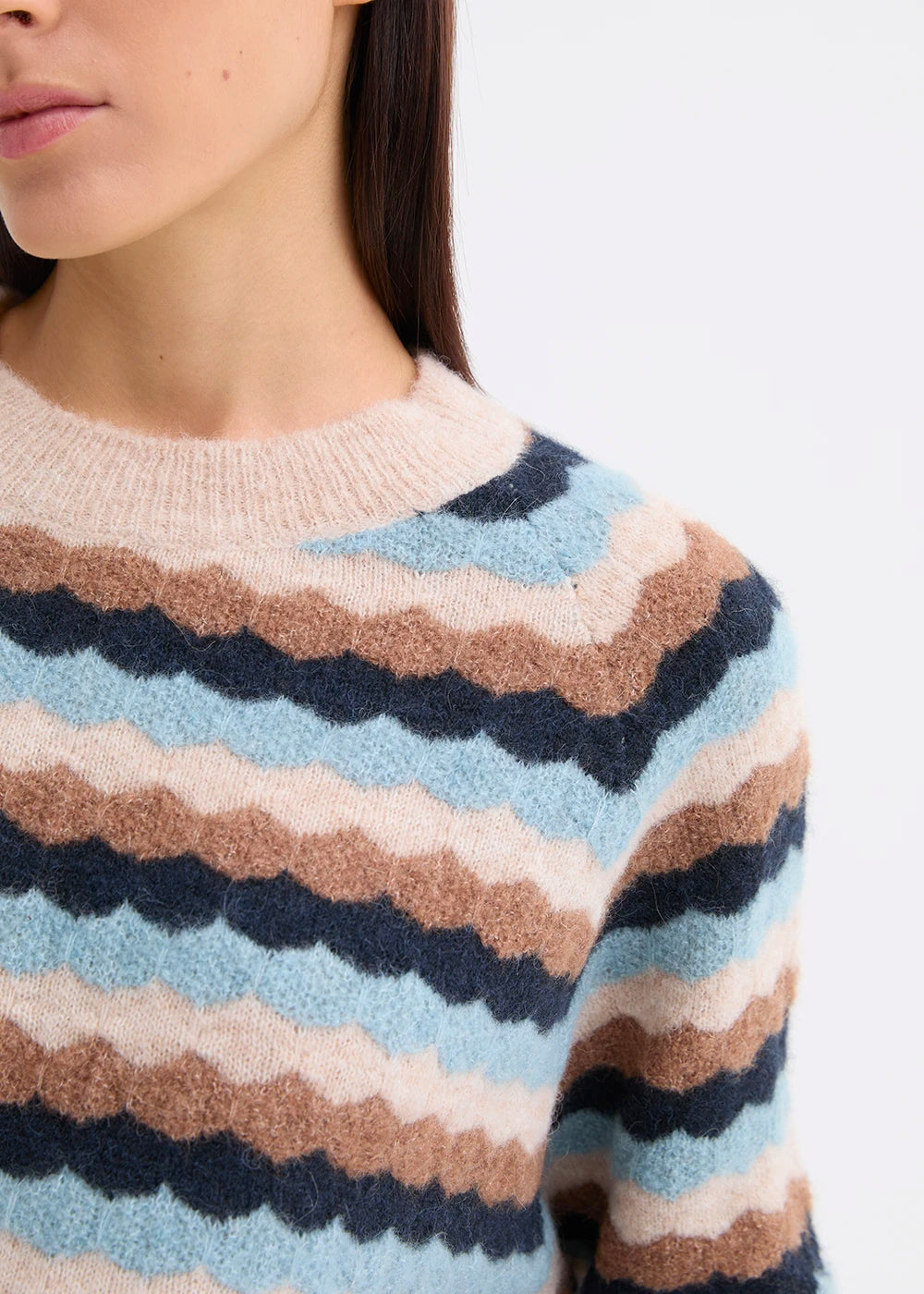 Rosso 35 Multi-Coloured Crew-Neck Alpaca Sweater