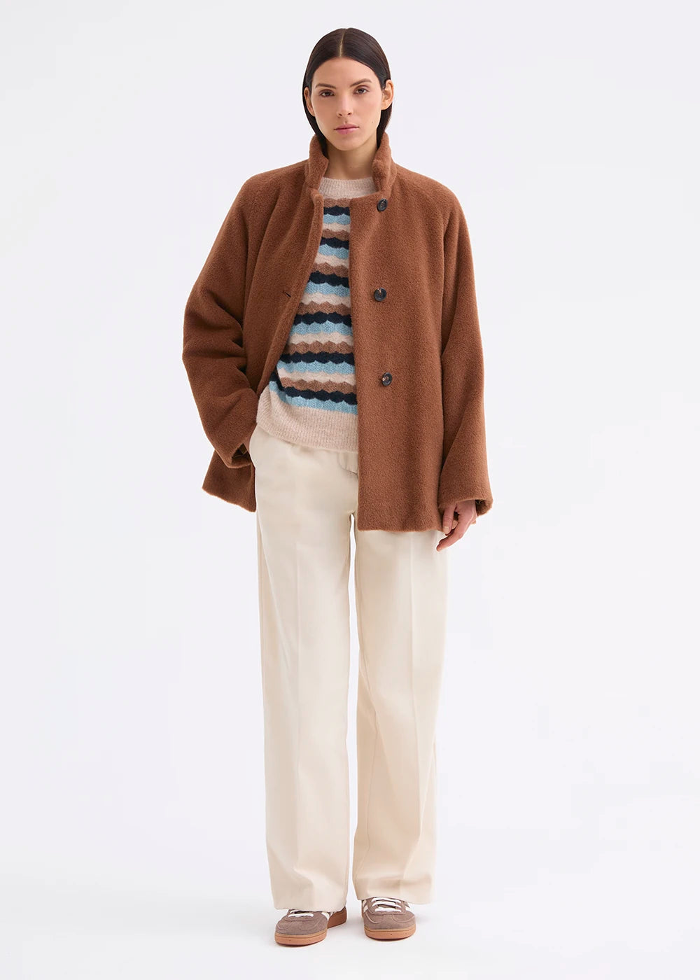 Rosso 35 Multi-Coloured Crew-Neck Alpaca Sweater