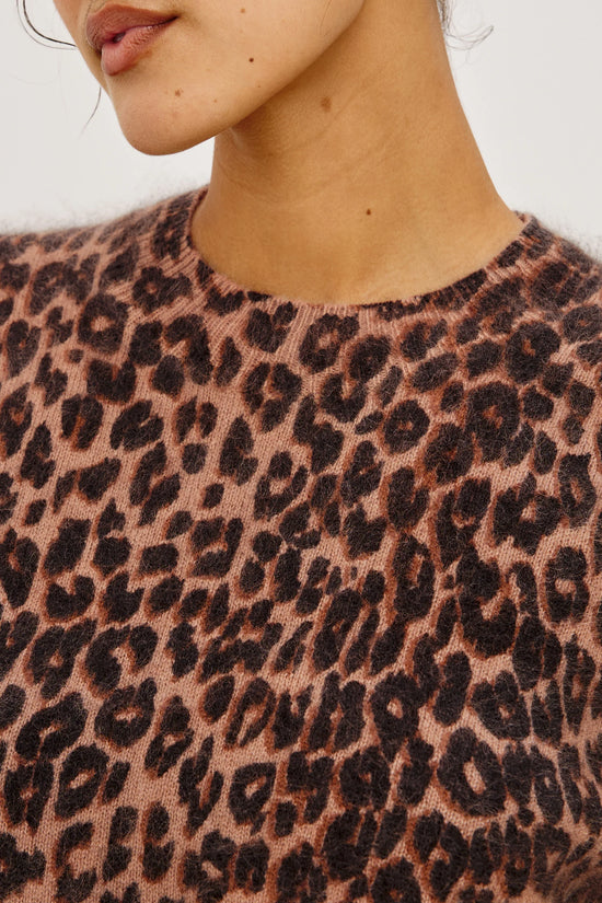 Rails Brown Animal Print brushed Wool-Blend Sweater