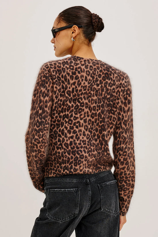 Rails Brown Animal Print brushed Wool-Blend Sweater