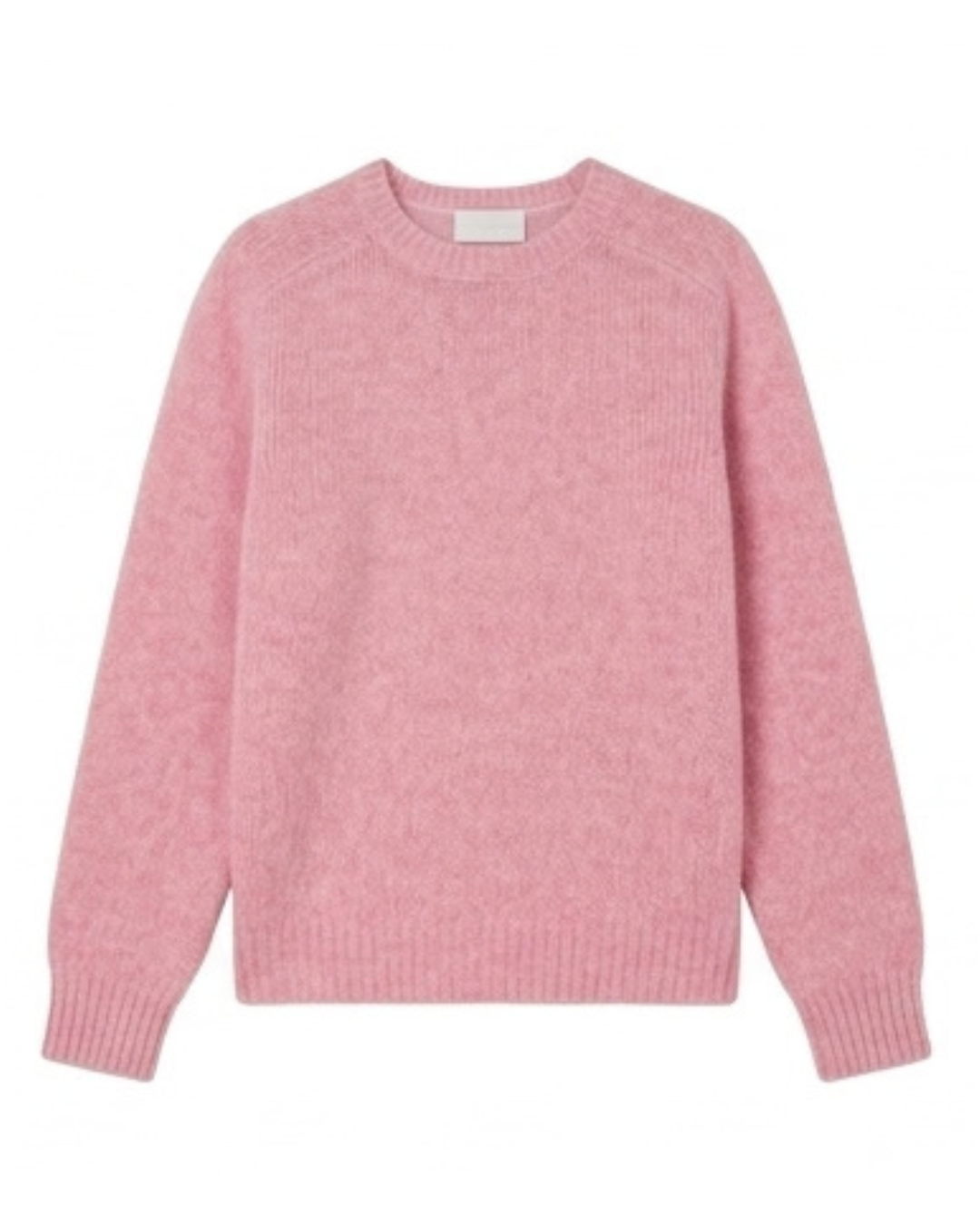 Solocascmir Pink Cashmere Sweater – Soft Crew Neck Long Sleeve Knit