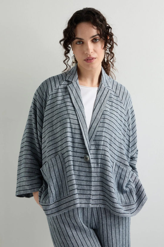 Sahara stripe boxy jacket