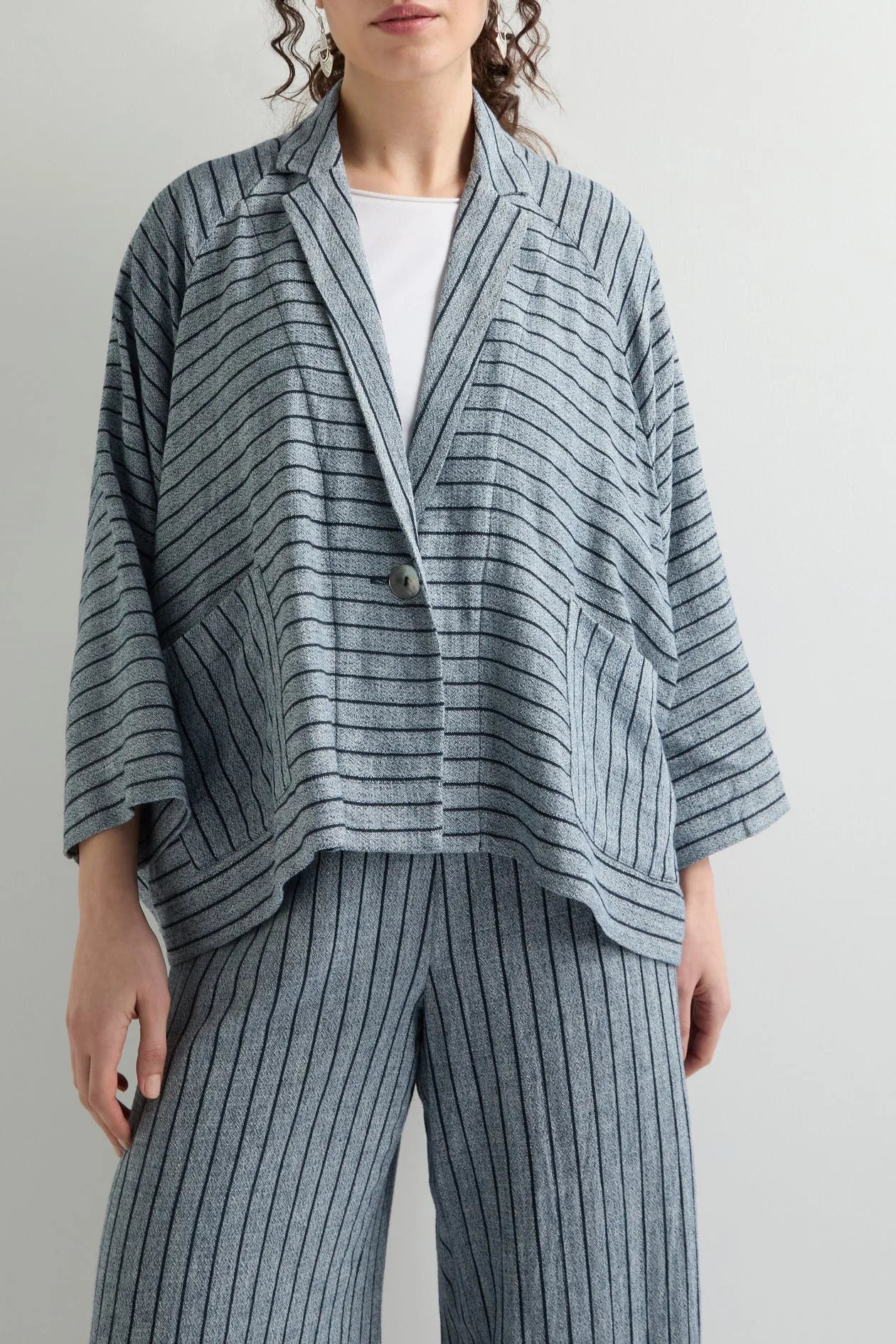 Sahara stripe boxy jacket