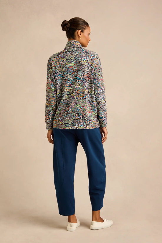 Sahara Multi-Coloured Textured Prism Jersey Top