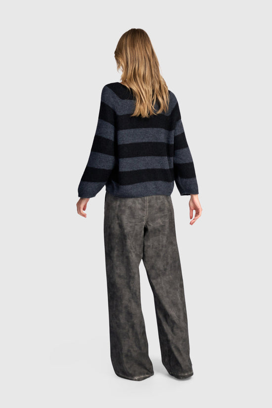 Alembika Spry Striped Black/Graphite Sweater
