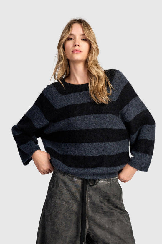 Alembika Spry Striped Black/Graphite Sweater