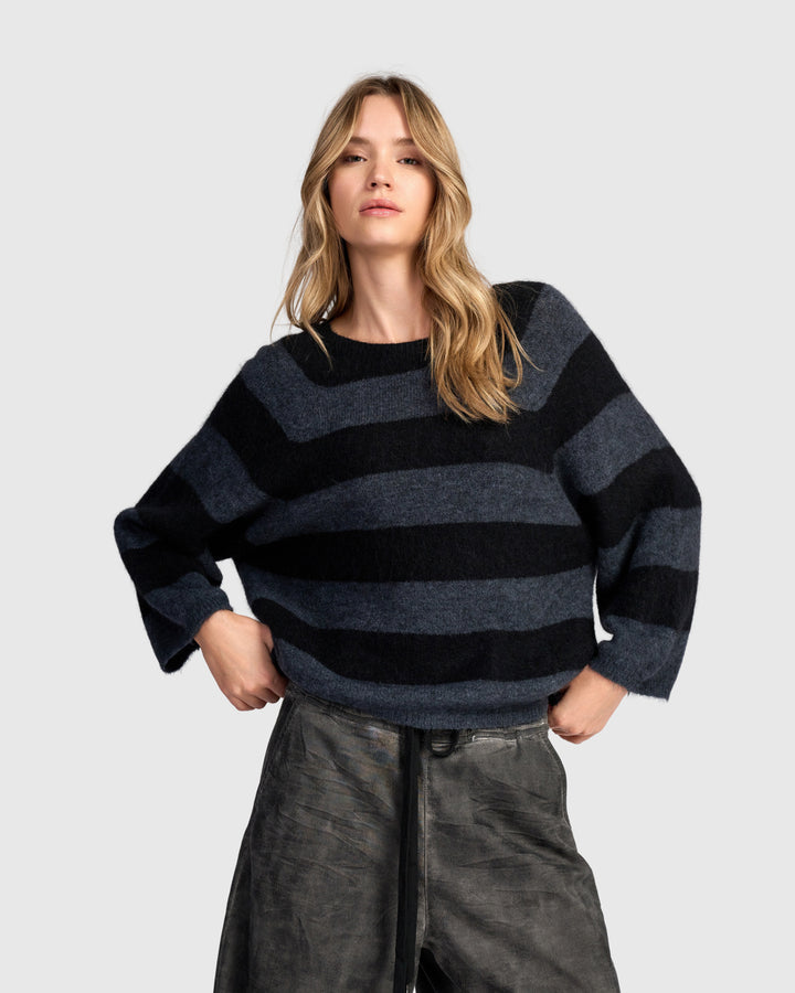 Alembika Spry Striped Black/Graphite Sweater