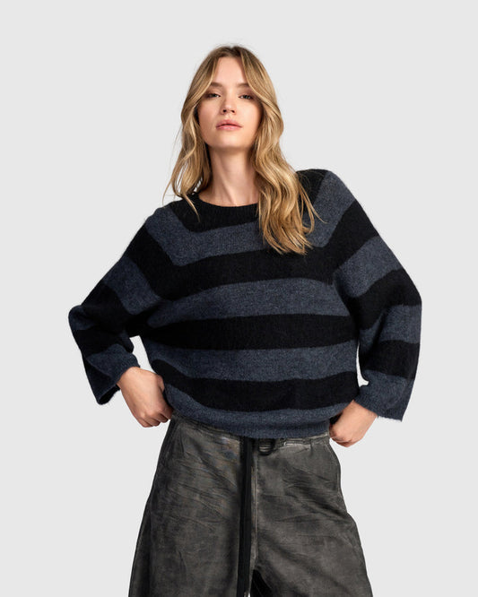 Alembika Spry Striped Black/Graphite Sweater