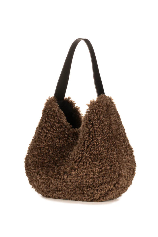 Helen Moore Chestnut Faux Fur Slouch bag