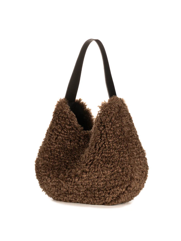 Helen Moore Chestnut Faux Fur Slouch bag