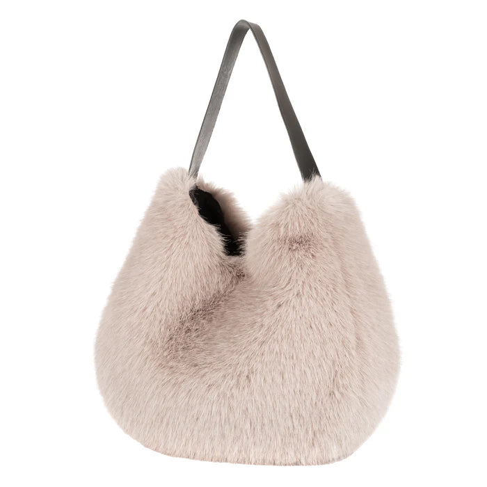 Helen Moore Quartz Faux Fur Slouch bag