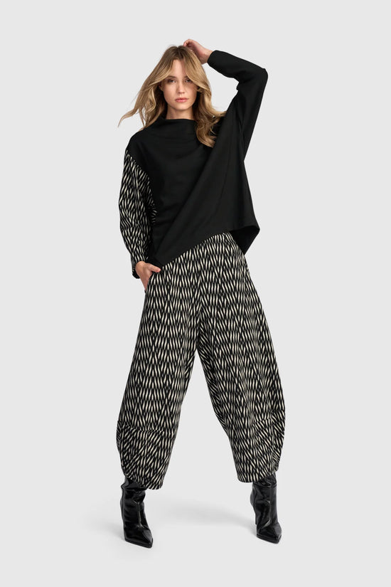 Alembika Black/White Zebra Vector Lantern Trousers