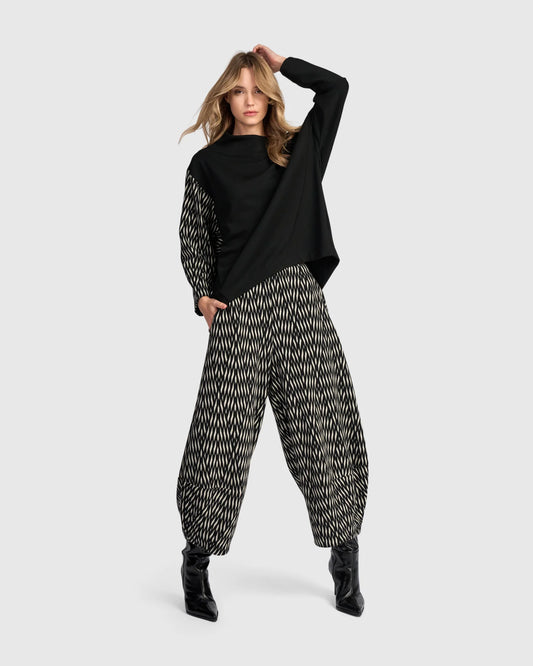 Alembika Black/White Zebra Vector Lantern Trousers