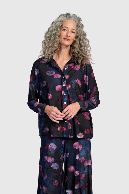 Alembika Merriweather Long Sleeve Shirt Midnight/Wine
