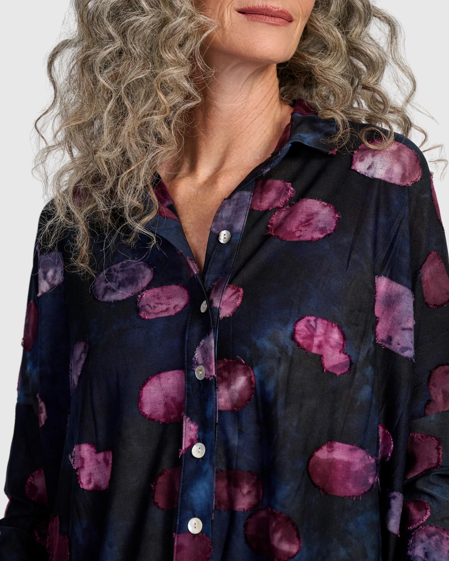 Alembika Merriweather Long Sleeve Shirt Midnight/Wine