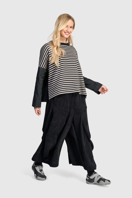 Alembika Urban Boxy Top Black/Cloud Stripe