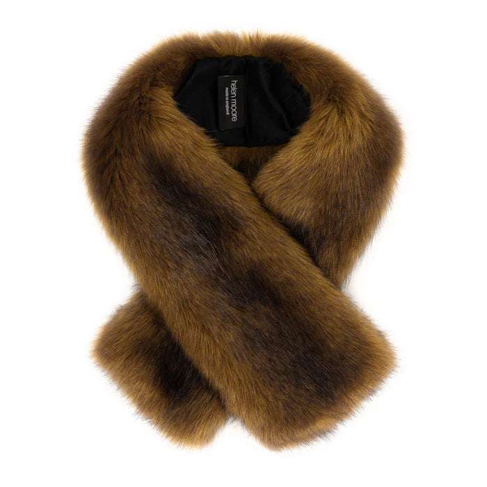 Helen Moore Olive Faux Fur Tippet Scarf