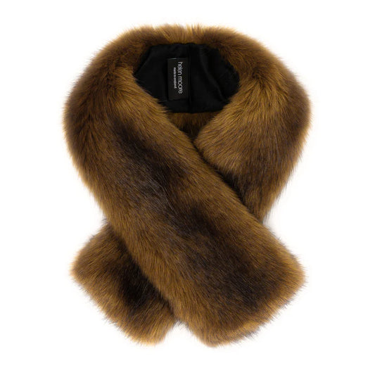Helen Moore Olive Faux Fur Tippet Scarf