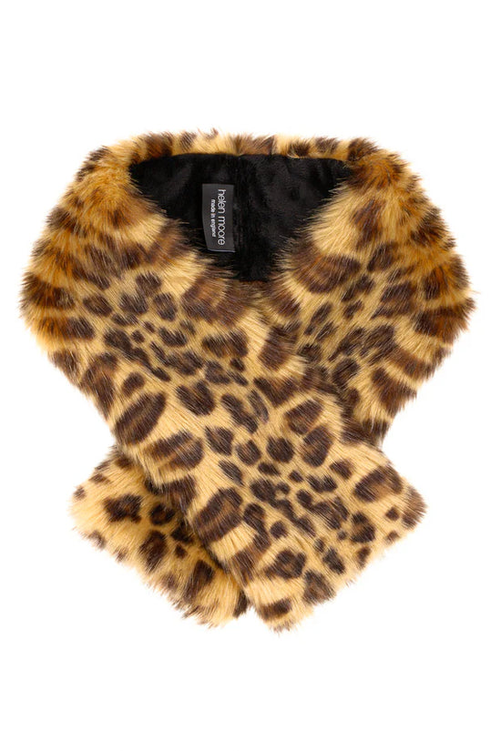 Helen Moore Animal Print Faux Fur Tippet Scarf