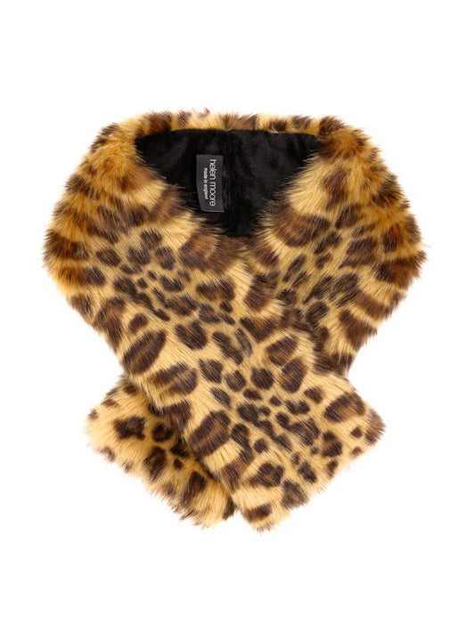 Helen Moore Animal Print Faux Fur Tippet Scarf