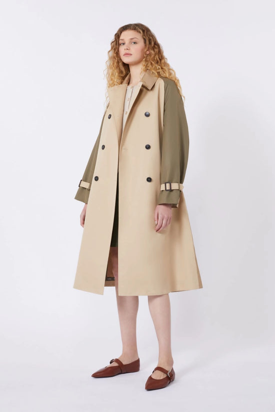 Max Mara Weekend Beige Reversible Water-Repellent Gabardine Trench Coat WKDCANASTA
