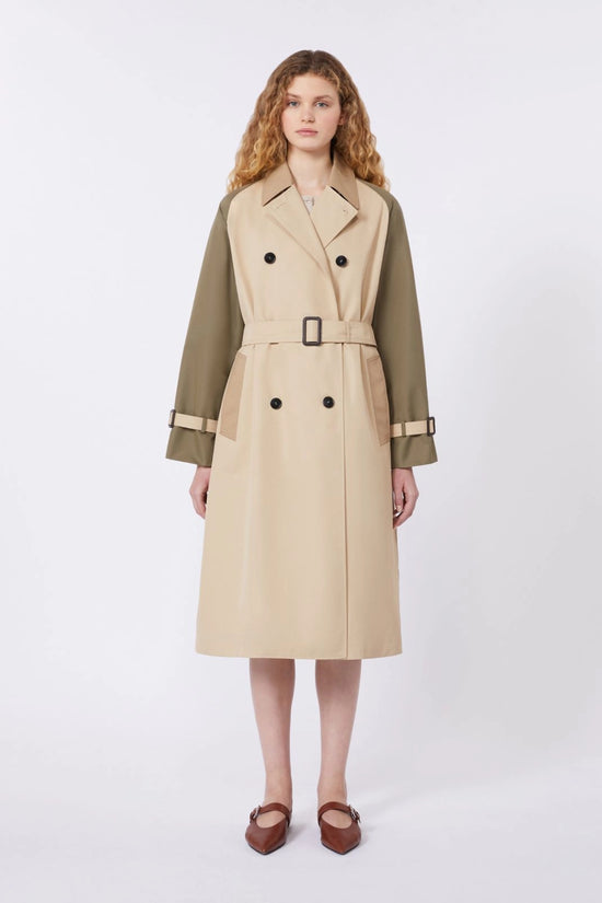 Max Mara Weekend Beige Reversible Water-Repellent Gabardine Trench Coat WKDCANASTA