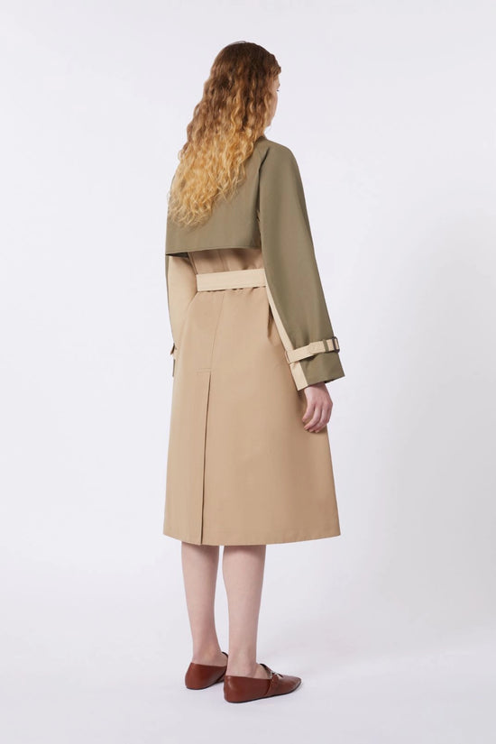 Max Mara Weekend Beige Reversible Water-Repellent Gabardine Trench Coat WKDCANASTA