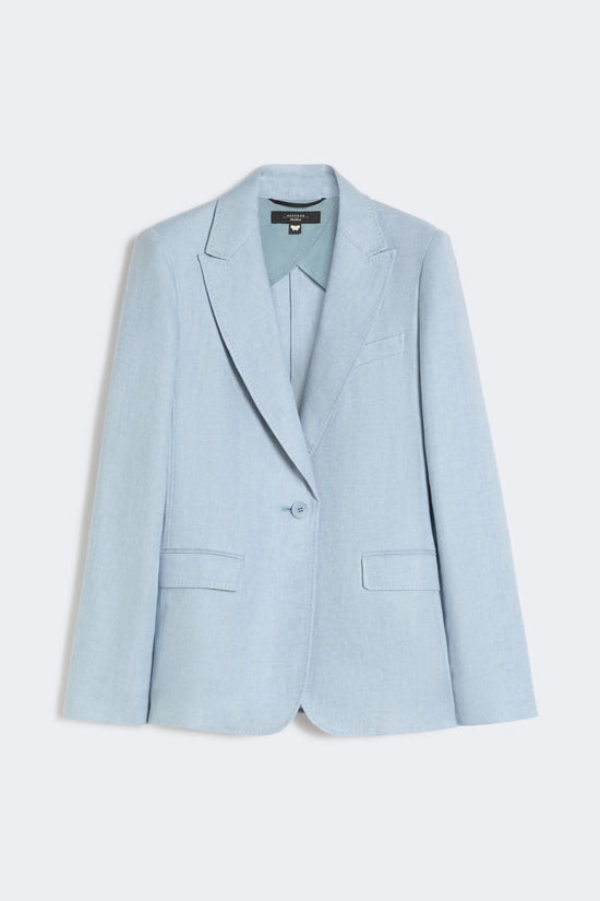 Max Mara Weekend Light Blue Linen canvas blazer WKDNALUT