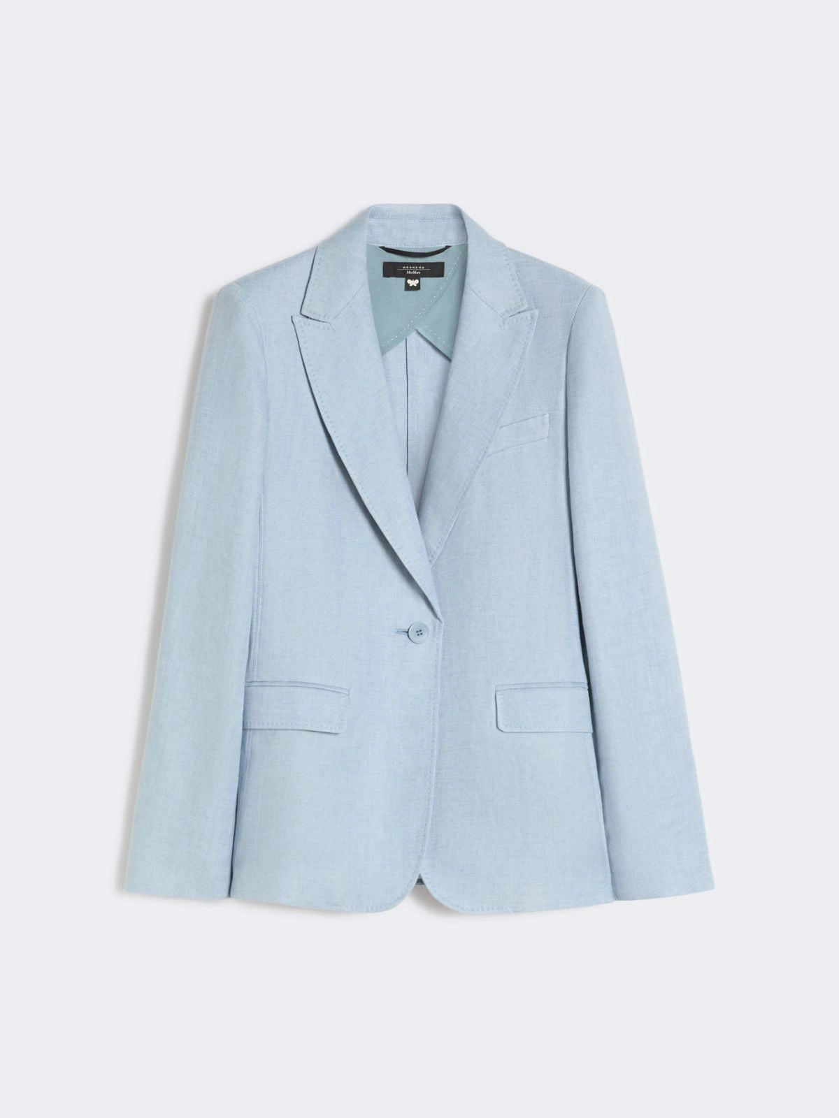 Max Mara Weekend Light Blue Linen canvas blazer WKDNALUT