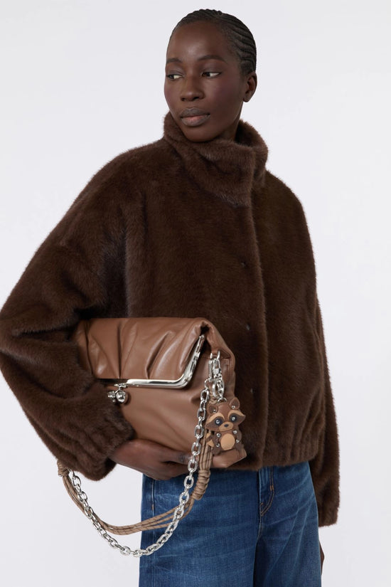 Max Mara Weekend Brown Faux Fur Short Jacket