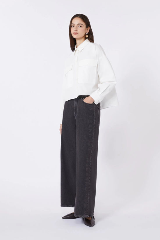 Max Mara Weekend White Asymmetrical Hem Boxy Shirt WKDBRUNO