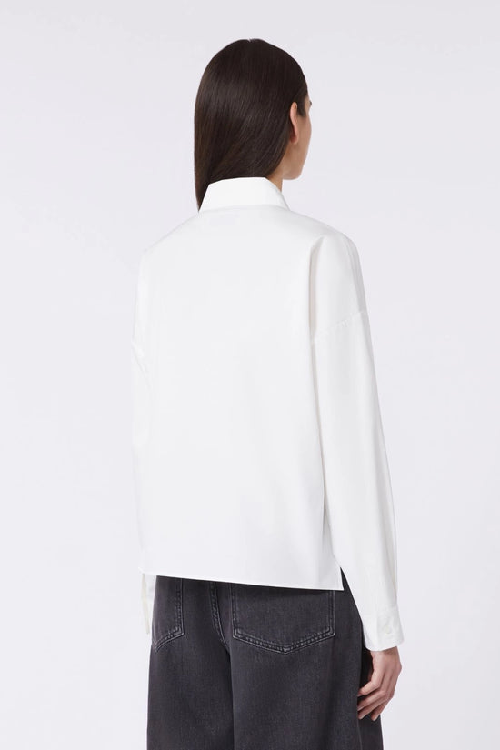 Max Mara Weekend White Asymmetrical Hem Boxy Shirt WKDBRUNO