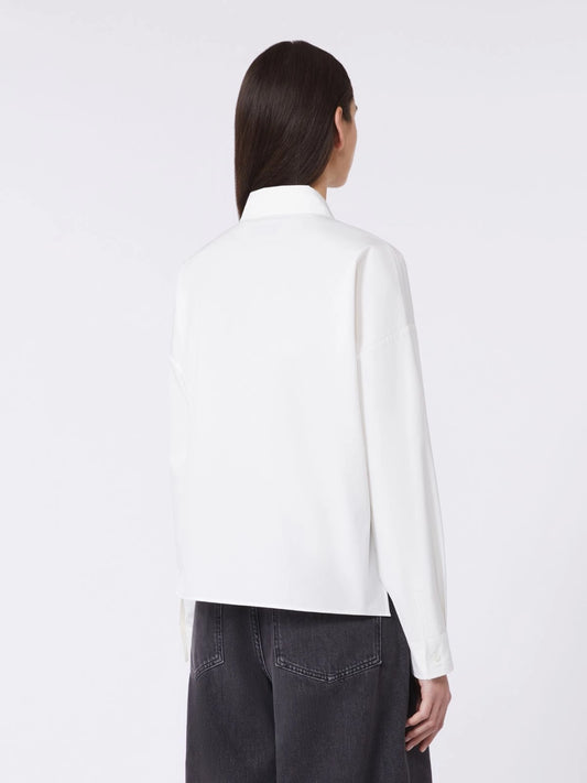 Max Mara Weekend White Asymmetrical Hem Boxy Shirt WKDBRUNO