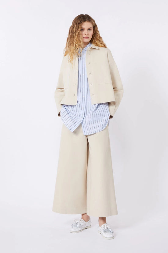 Max Mara Weekend Sand Cotton Drill Shirt Jacket WKDRADENTE