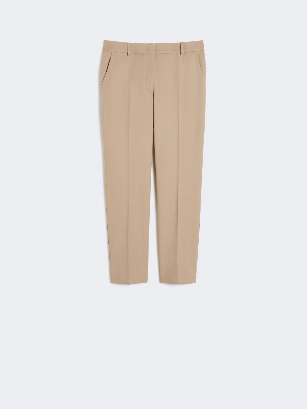 Max Mara Weekend Camel Stretch Cotton Ankle Length Trousers WKDVITE